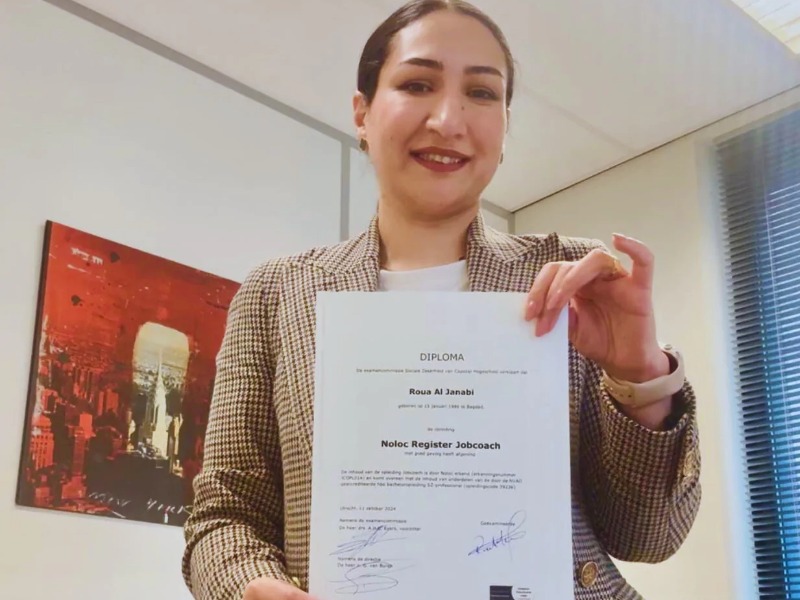 Roua Aljanabi, Noloc-gecertificeerd jobcoach bij Vluchteling aan Zet
